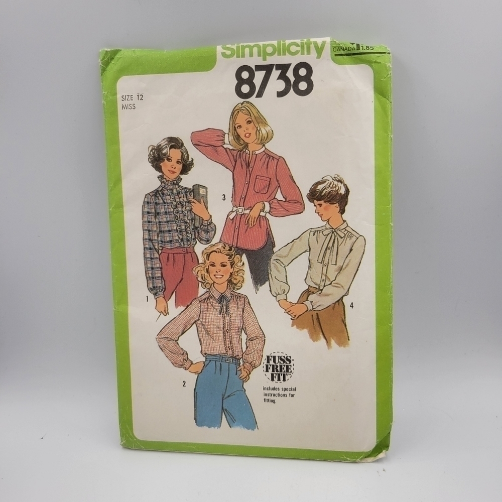 Vintage Simplicity 8738 Misses Size 12 Uncut Pattern
